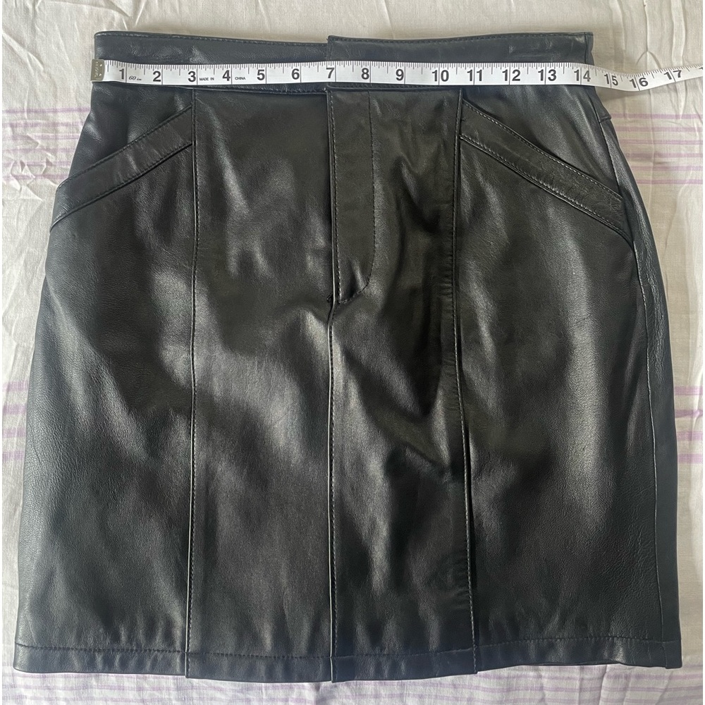 Uniform John Paul Richard Lamb Leather Miniskirt - Picture 4 of 7